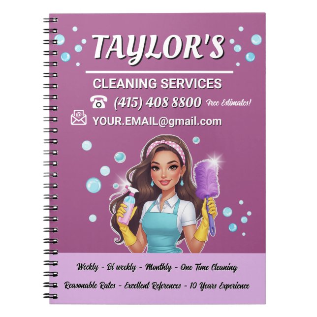 Caderno Espiral Cartão de visita (Frente)