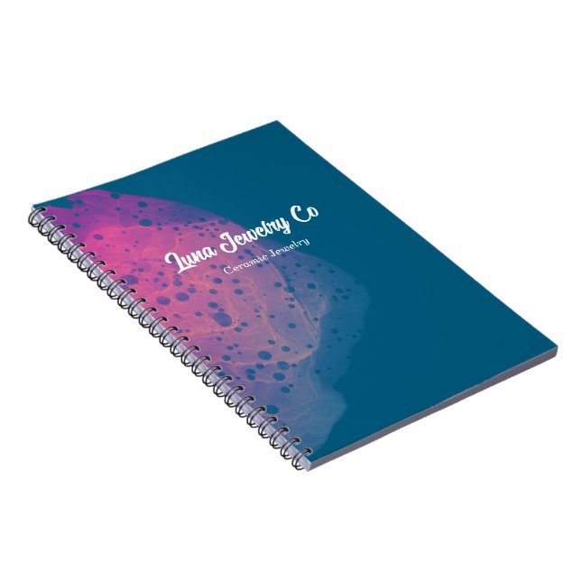 Caderno Espiral Cartão de visita de Joalharia Pintada do Arco-Íris (Lado Direito)