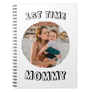 Caderno Espiral Cartão personalizado para a primeira vez da Mamãe
