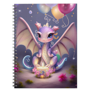 Caderno Espiral Cartão postal para bebês Fantasy Cute Kawaii