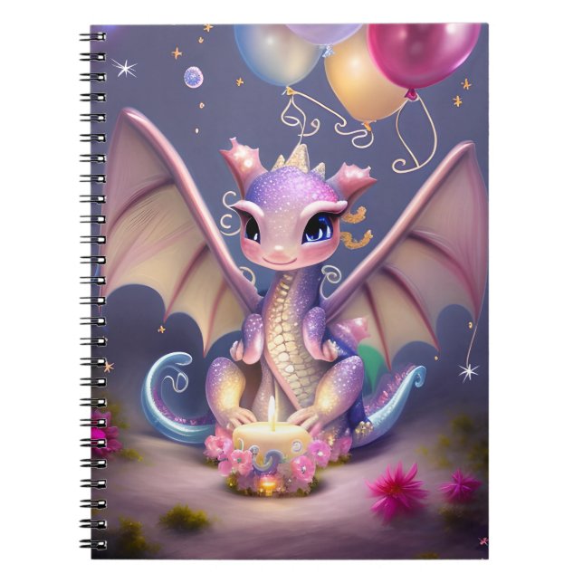 Caderno Espiral Cartão postal para bebês Fantasy Cute Kawaii (Frente)