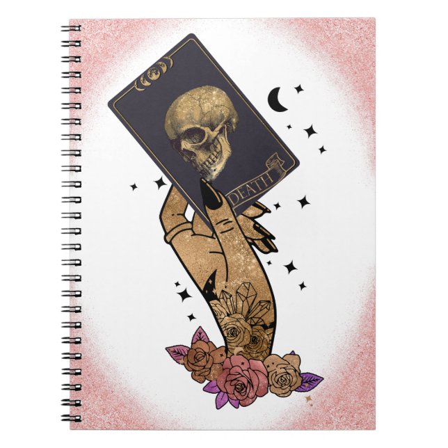 Caderno Espiral Cartão Tarot de Mori Memento (Frente)
