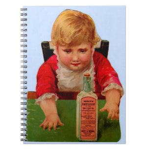 Caderno Espiral Cartão vitoriano: Óleo de Castor de Emulsão de