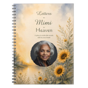 Caderno Espiral Cartas de Foto Personalizadas para a Mimi no Céu M