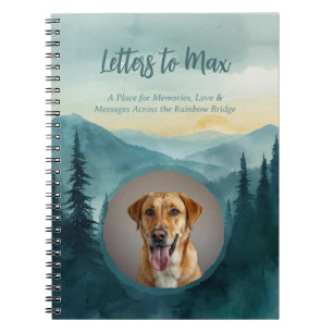 Caderno Espiral Cartas de Foto Personalizadas para o Meu Cão Memor