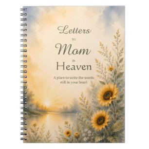 Caderno Espiral Cartas para a Mamãe no Céu Memorial do Girassol