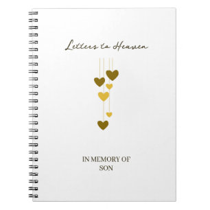 Caderno Espiral Cartas para o Céu - Em Memória do Filho Personaliz