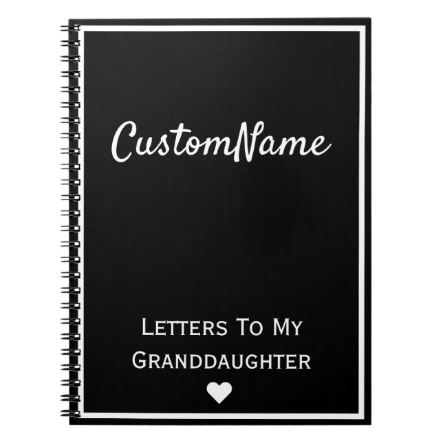 Caderno Espiral Cartas Para O Diário Da Minha Neta (Frente)