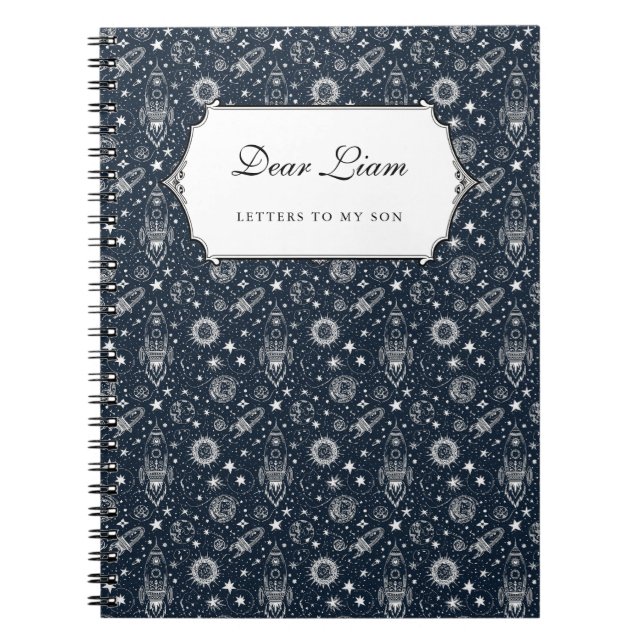 Caderno Espiral Cartas para o meu Filho Nome Personalizado Caro Di (Frente)