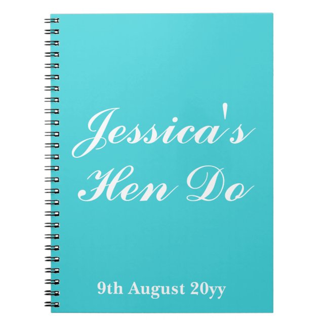 Caderno Espiral Cartas Personalizadas para a Noiva Fim de Semana d (Frente)