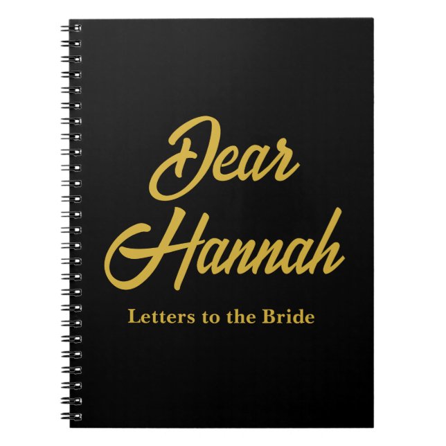 Caderno Espiral Cartas Personalizadas para a Noiva no Bridal Showe (Frente)