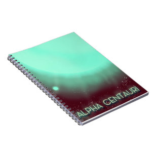 Caderno Espiral Cartaz de arte espacial Alpha Centauri