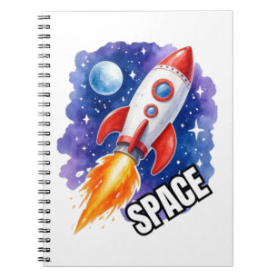 Caderno Espiral Cartaz de Aventura Espacial Aventura Espera Entr