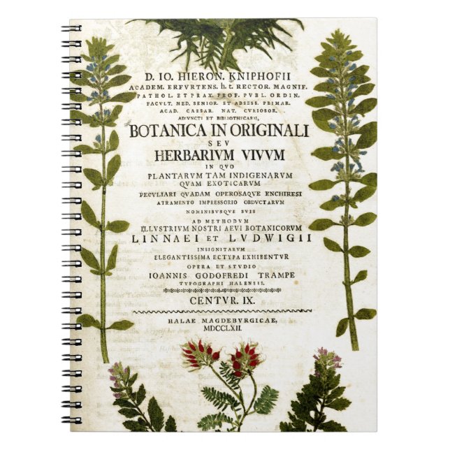 Caderno Espiral Cartaz de Botão Antiquado (Frente)