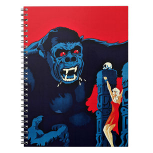 Caderno Espiral Cartaz de filme do icônico Rei Kong, macaco gigant