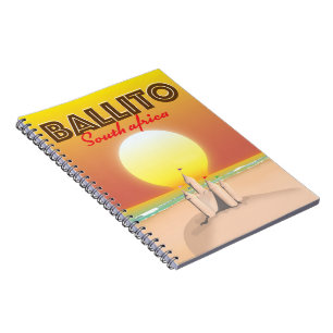 Caderno Espiral Cartaz de viagem Ballito na África do Sul