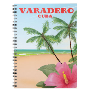 Caderno Espiral Cartaz de viagem da praia cubana de Varadero