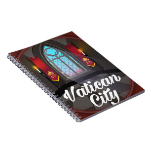 Caderno Espiral cartaz de viagem de desenho animado da cidade do V