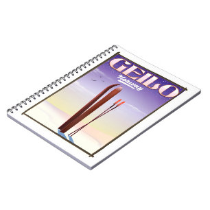 Caderno Espiral cartaz de viagem de esqui Geilo, Noruega