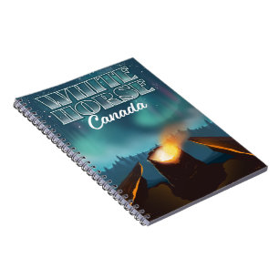 Caderno Espiral Cartaz de viagem do White Horse Canadá