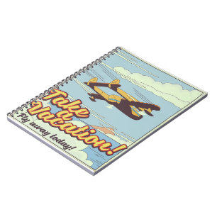 Caderno Espiral Cartaz de viagem estilo vintage do Monte Rushmore.