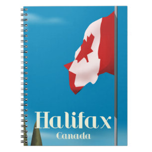 Caderno Espiral Cartaz de viagem Halifax Canadá
