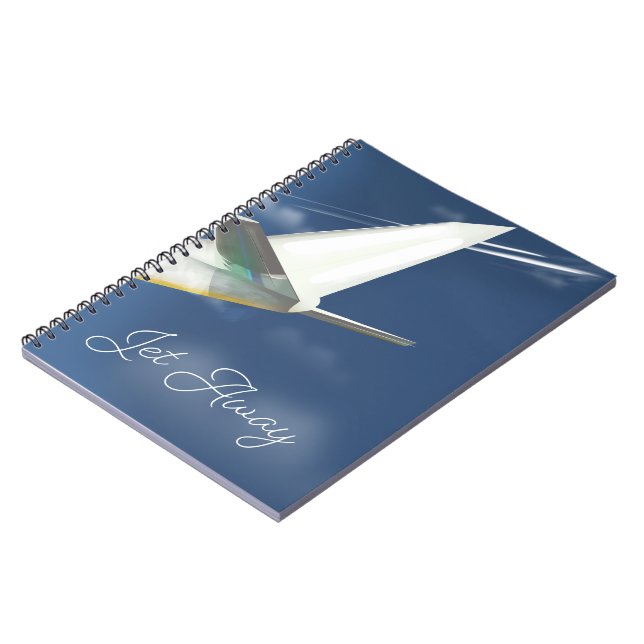 Caderno Espiral Cartaz de viagem Jet Away. (Left Side)
