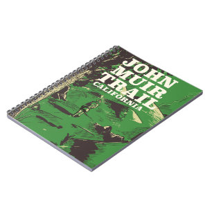 Caderno Espiral Cartaz de viagem John Muir Trail Califórnia.