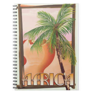 Caderno Espiral cartaz de viagem pelo deserto africano