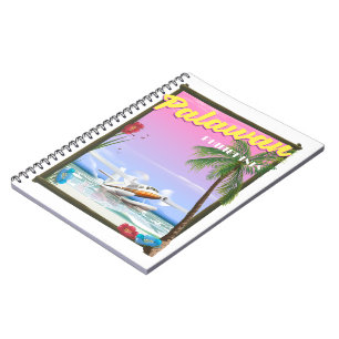 Caderno Espiral cartaz de voo Palawan Filipinas