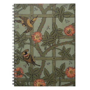 Caderno Espiral Carteira Antique Morris Trellis
