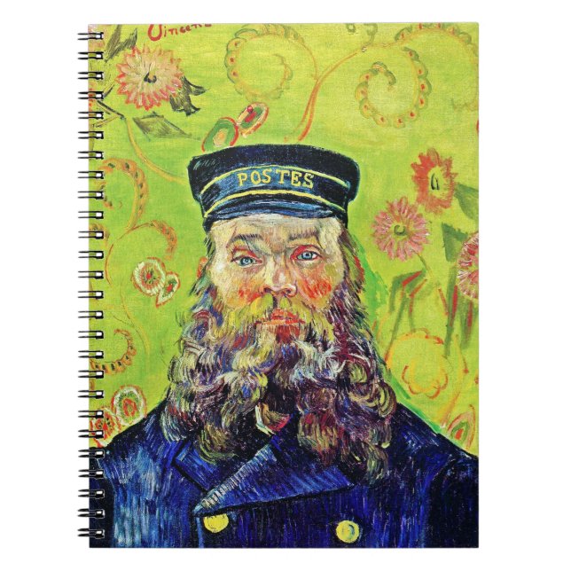 Caderno Espiral Carteiro Joseph Roulin Vincent van Gogh do retrato (Frente)