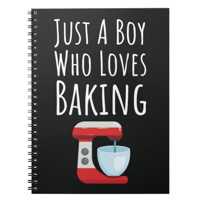 Caderno Espiral Cartões de Cute Baker para meninos bebês amantes d (Frente)