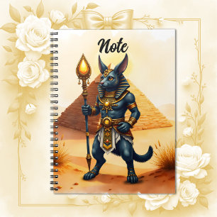Caderno Espiral Cartoon Anubis - Deus Egípcio do Pós-Vida
