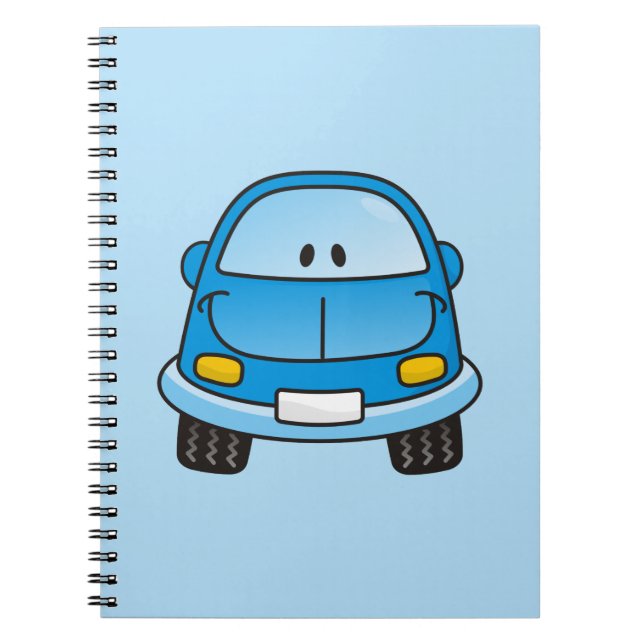 Caderno Espiral Cartoon azul (Frente)