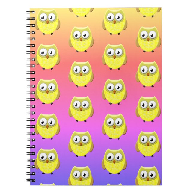Caderno Espiral Cartoon Baby Owl (Frente)