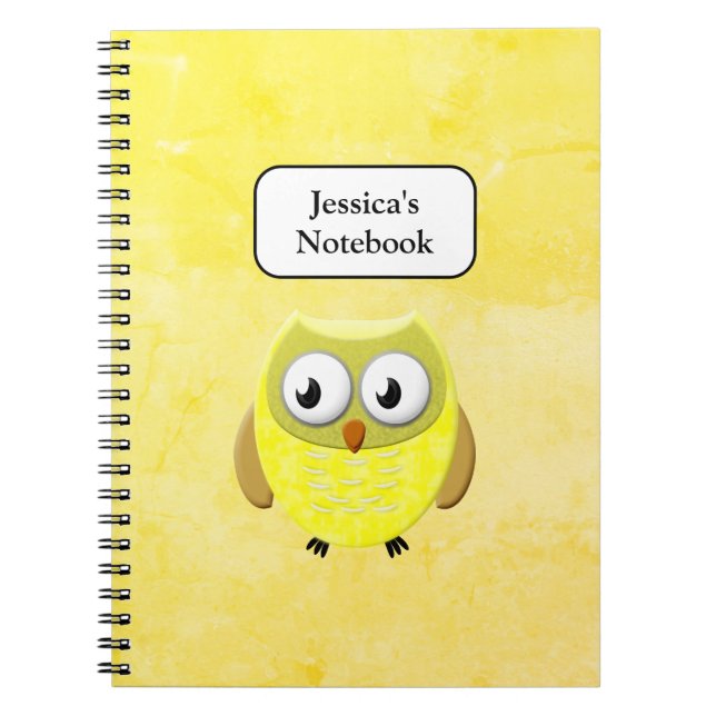 Caderno Espiral Cartoon Baby Owl (Frente)