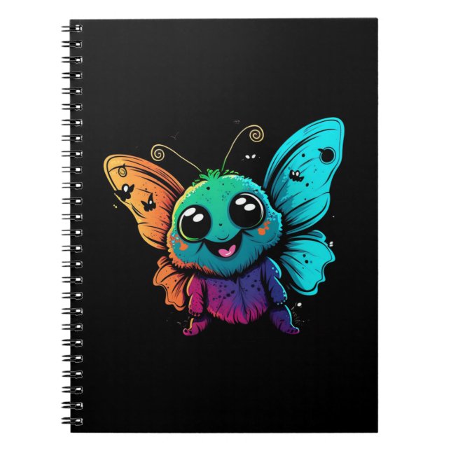 Caderno Espiral cartoon-borboleta-com-borboleta-sua-cabeça (Frente)