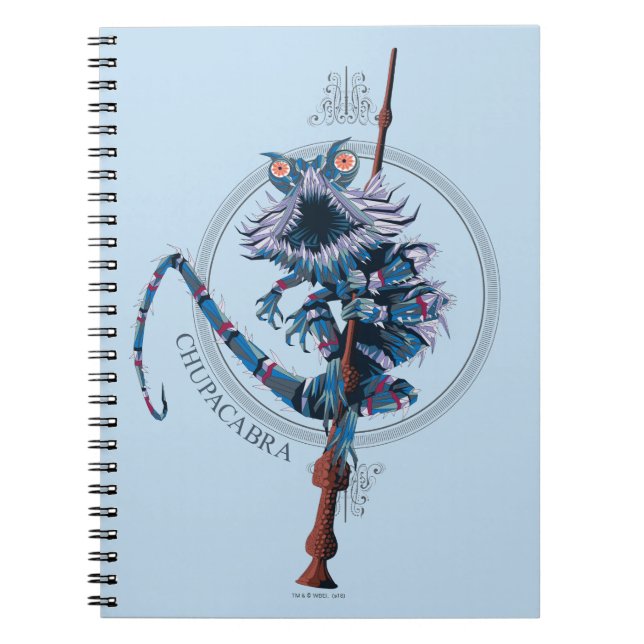 Caderno Espiral Cartoon Chupacabra & Elder Wand (Frente)