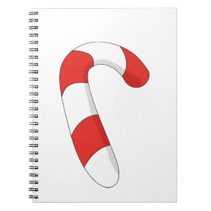 Caderno Espiral Cartoon de design de ideias doce de canas de Natal