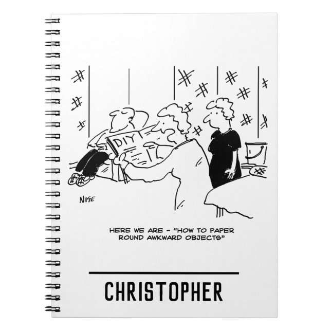 Caderno Espiral Cartoon de Wallpapering e Decoração Doméstica (Frente)