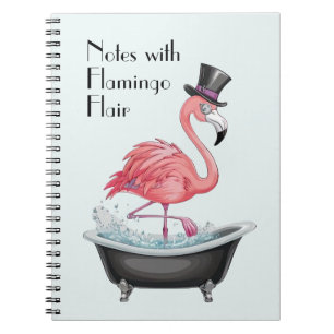 Caderno Espiral Cartoon Flamingo