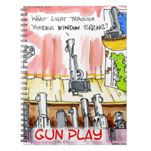 Caderno Espiral Cartoon GunPlay Funny