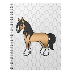 Caderno Espiral Cartoon Gypsy Vanner Shire Horse
