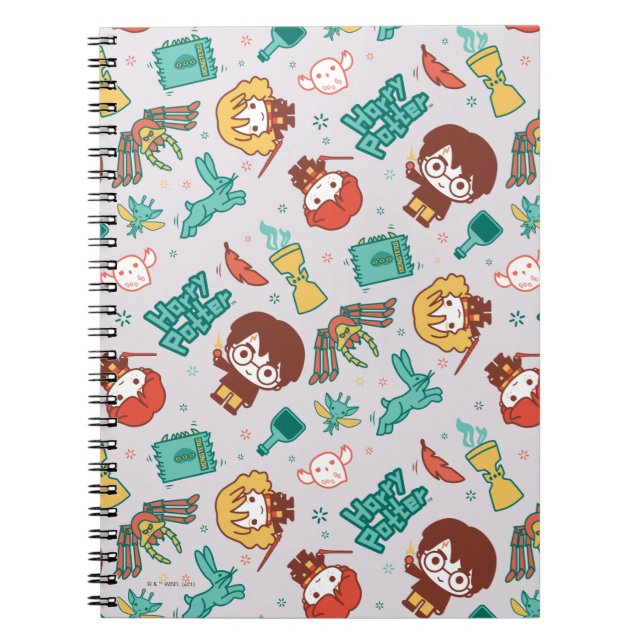 Caderno Espiral Cartoon HARRY POTTER™ Creatures & Spells Pattern (Frente)