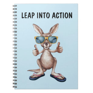 Caderno Espiral Cartoon Kangaroo