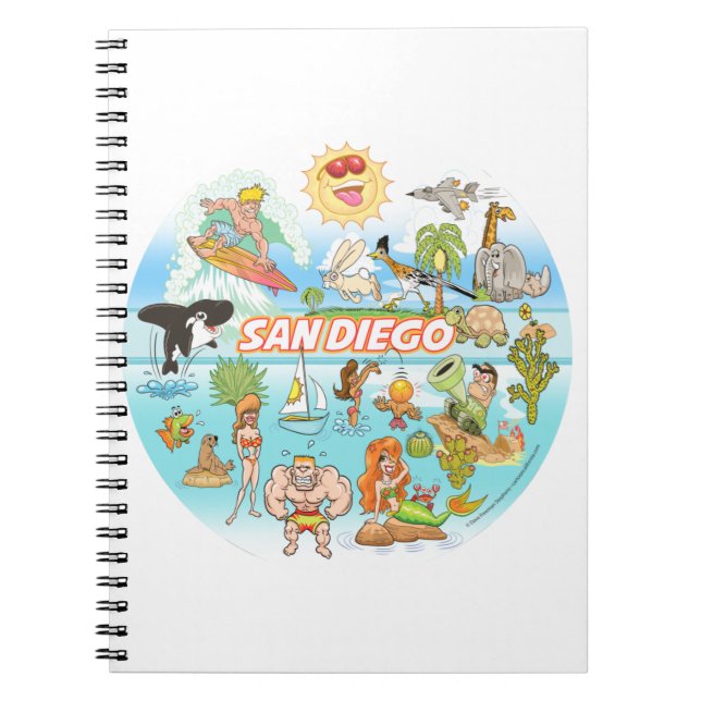 Caderno Espiral Cartoon San Diego (Frente)