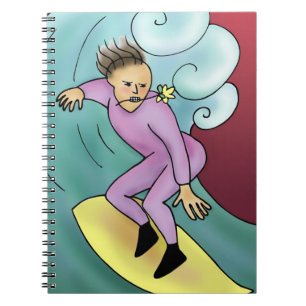 Caderno Espiral Cartoon Surfer