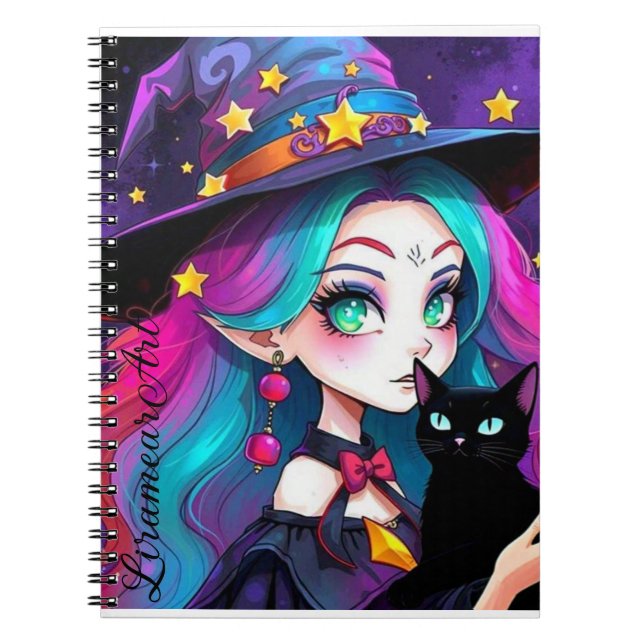 Caderno Espiral Cartoon Twilight Witch (Frente)