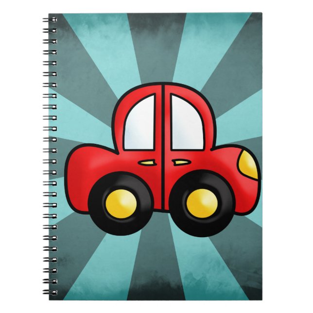 Caderno Espiral cartum de carro (Frente)